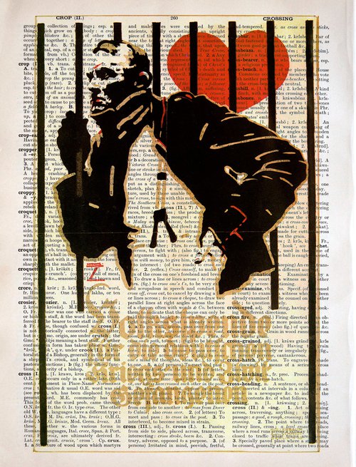 People's Charity for Prisoners of War and Civil Internees - Collage Art Print on Large Real English Dictionary Vintage Book Page by Jakub DK - JAKUB D KRZEWNIAK