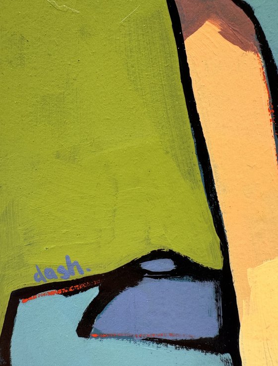 Clown Woman Painting - Original Art 8x8 inch