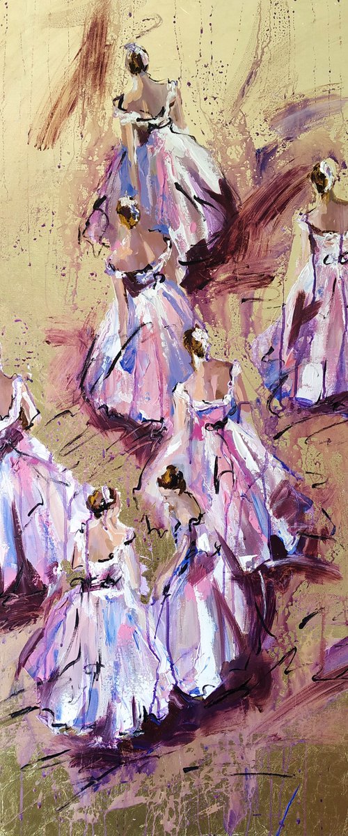 The Song Within II  Ballerina painting-Ballet painting by Antigoni Tziora