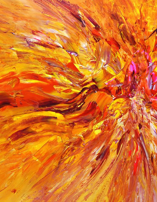 Red Energy Waves L 1 by Peter Nottrott