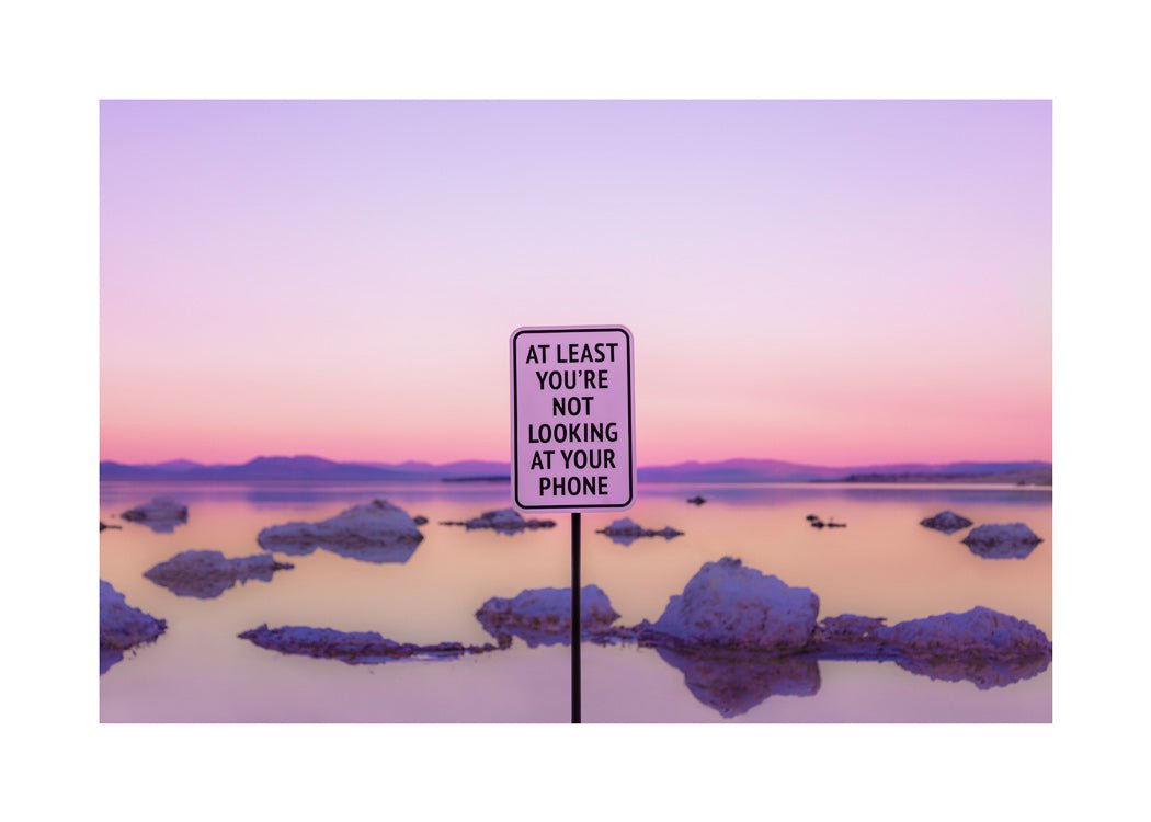 Typographic Landscape Photograph By Jack Daly, 28 X 20, Tourist Bored #1, Original Artwork