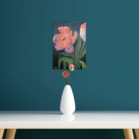 Coral tulips 3