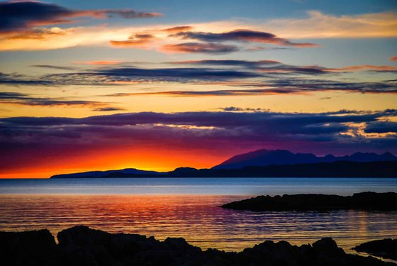 Sunset Over Skye - A4