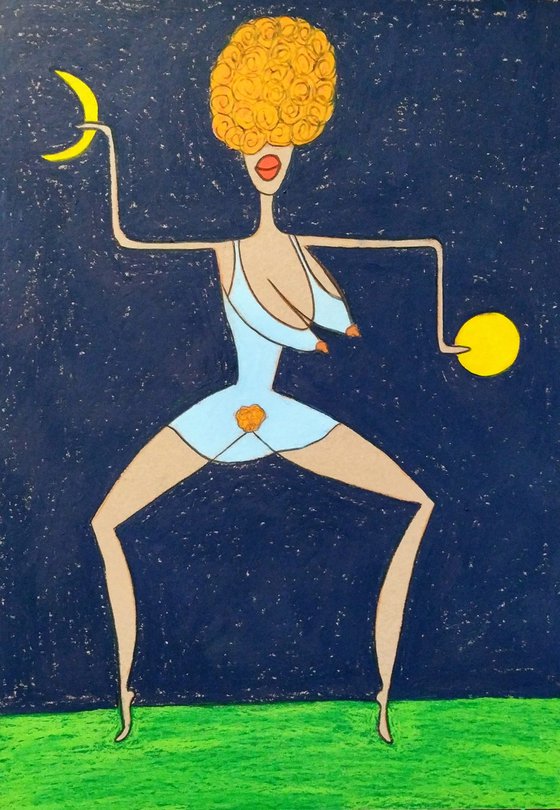 Lady with moons