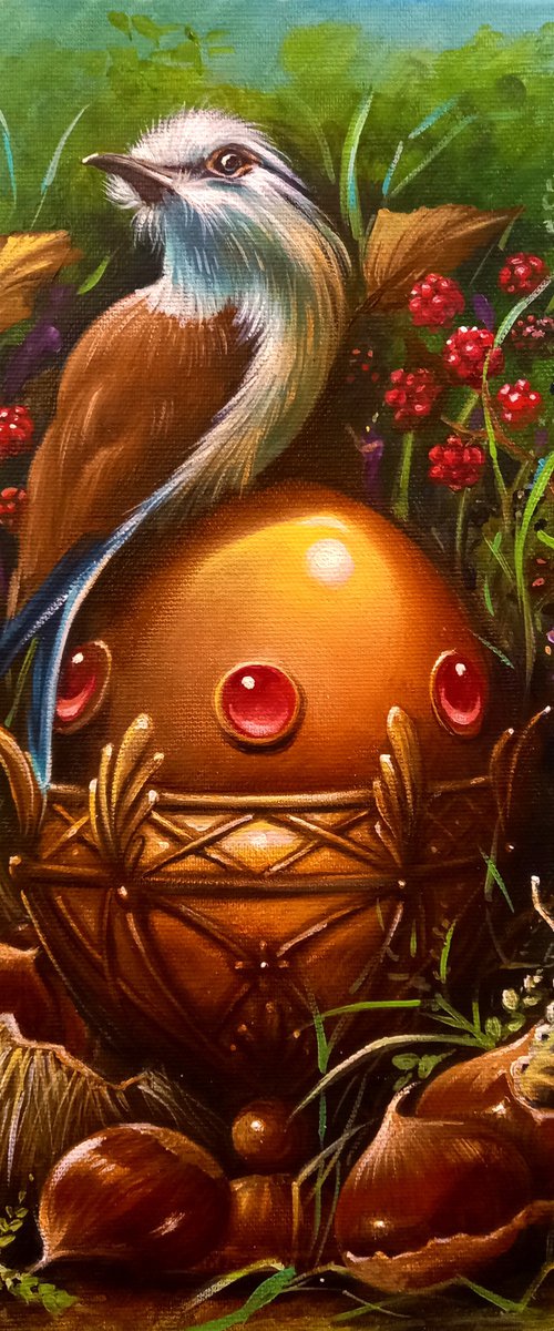 Chestnuts - Original acrylic on canvas - 27 x 35 cm / 11 x 14 inches by Valentina Toma' aka Zoe Chigi