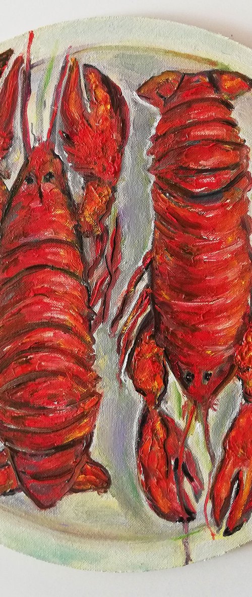 Lobsters in a Plate by Katia Ricci