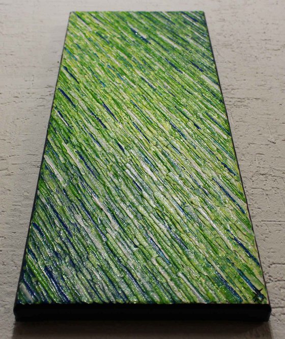 Blue green white knife texture