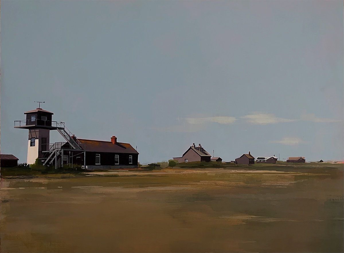 Impressionistic Landscape Acrylic Painting By Andrew Morris, 24 X 18, Dungeness, Original Artwork