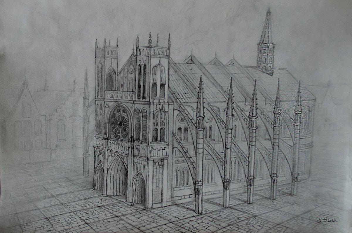 Photorealistic Ink Drawing , Gothic Ii By Nikola Ivanovic, 12 X 8, Artwork For Sale On Artfinder