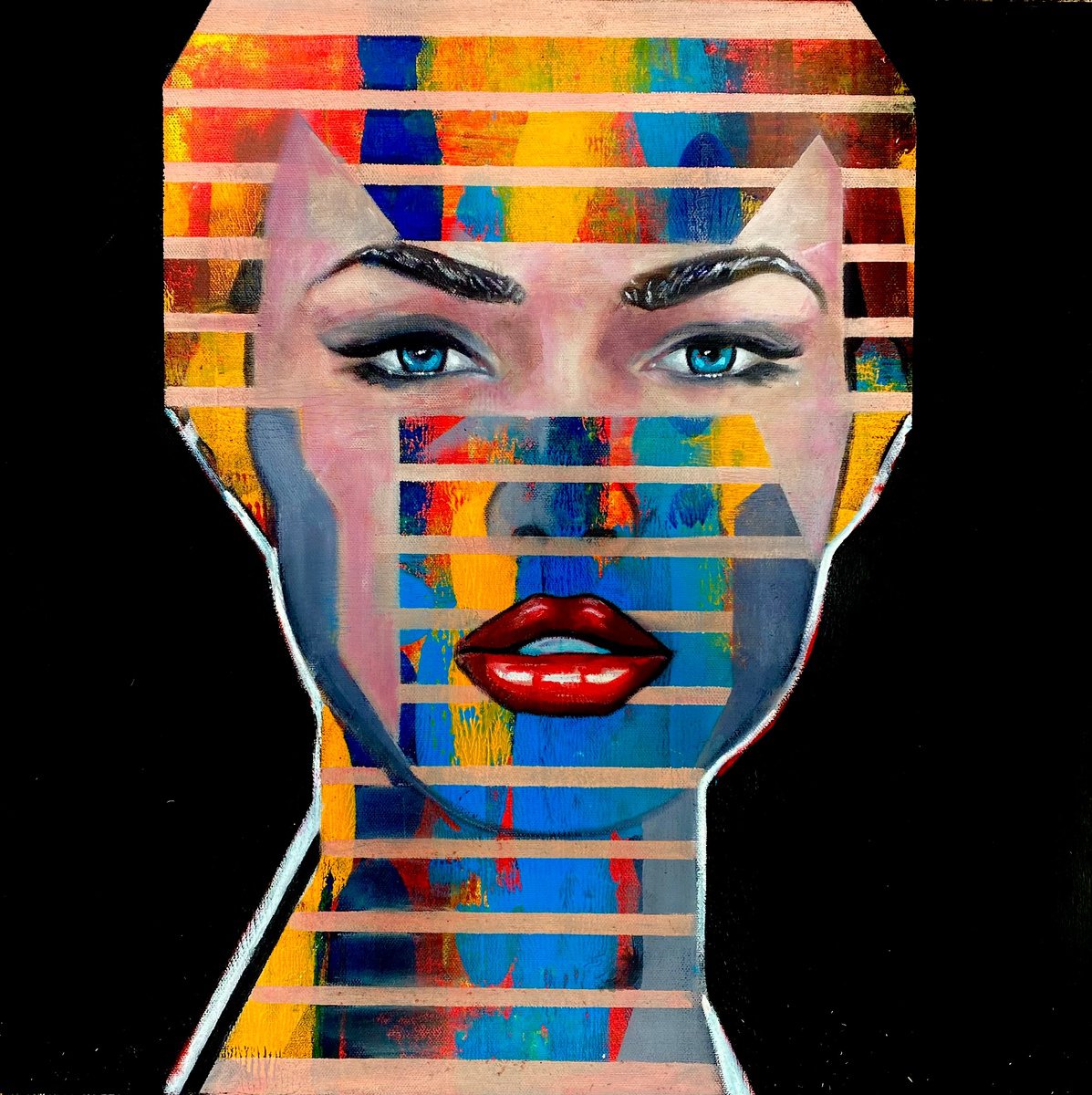 Girl In The Window By Stevie Nicholson, 20 X 20, Artwork For Sale On Artfinder