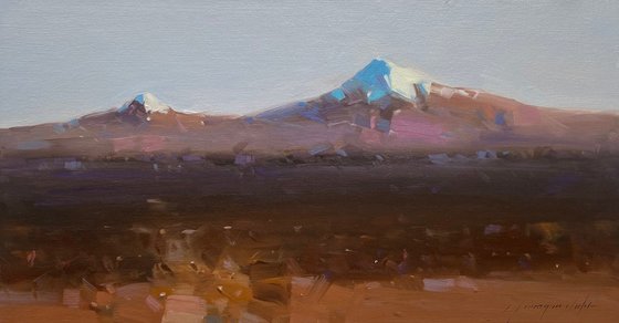 Ararat, Original oil painting, Handmade artwork, One of a kind