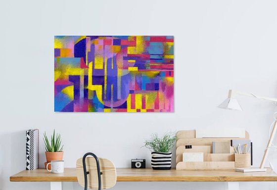 original abstract painting -Rhythm section