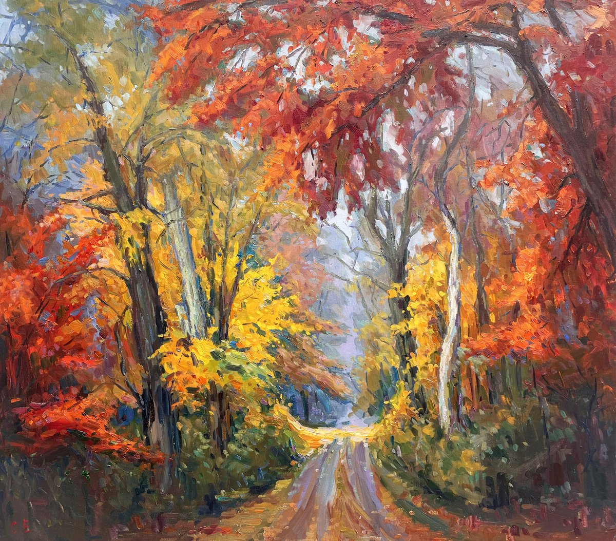 Autumn Forest By Evgeny Chernyakovsky, 35 X 31, Artwork For Sale On Artfinder