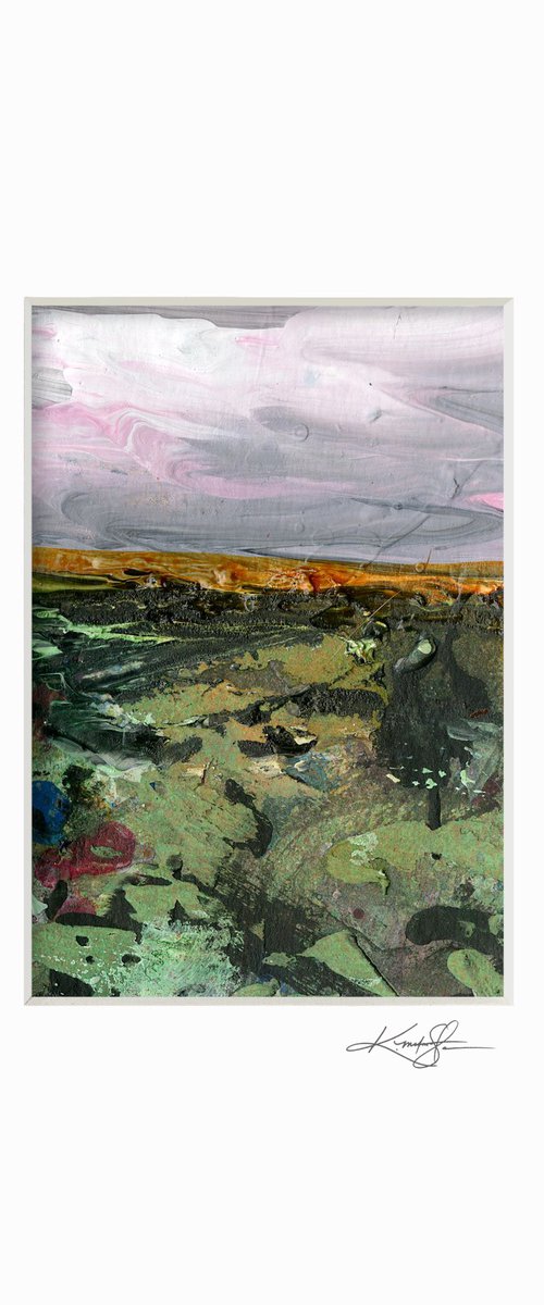 Mystical Land 458 - Small Textural Landscape painting by Kathy Morton Stanion by Kathy Morton Stanion