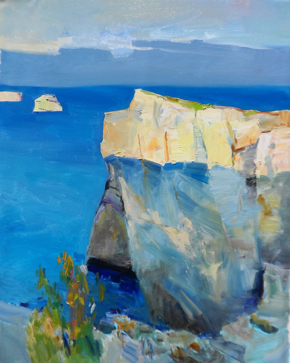 Impressionistic Landscape Oil Painting By Yehor Dulin, 37 X 47", " ?utumn Silence", Original Artwork