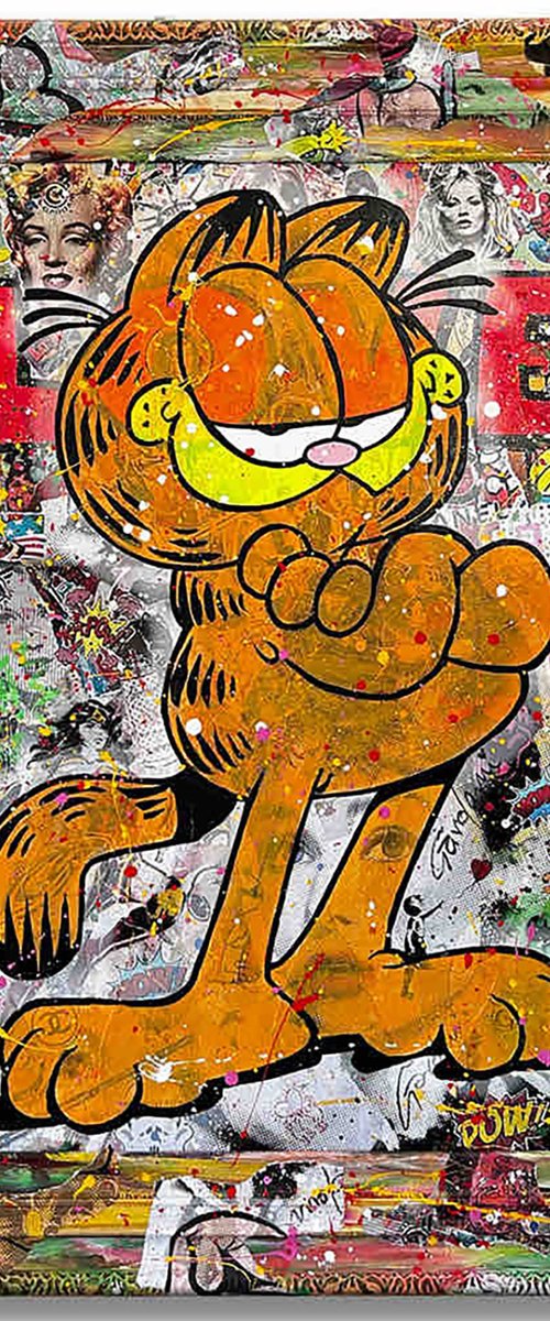 Garfield-World - Original Painting on Canvas by Gardani Art
