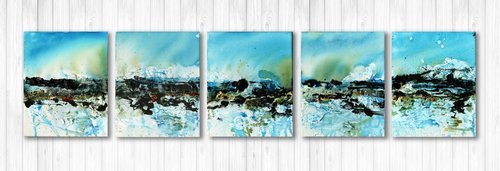 Dancing In The Mystic - 5 Mixed Media Paintings by Kathy Morton Stanion by Kathy Morton Stanion