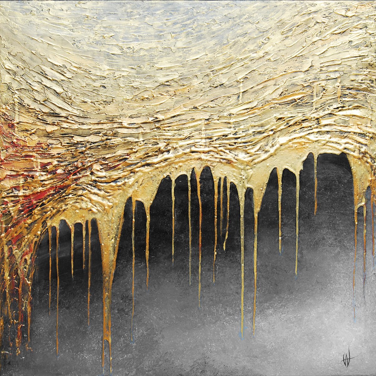 Abstract Acrylic Painting By Vanada Abstract Art, 31 X 31", Life Essence, Original Artwork