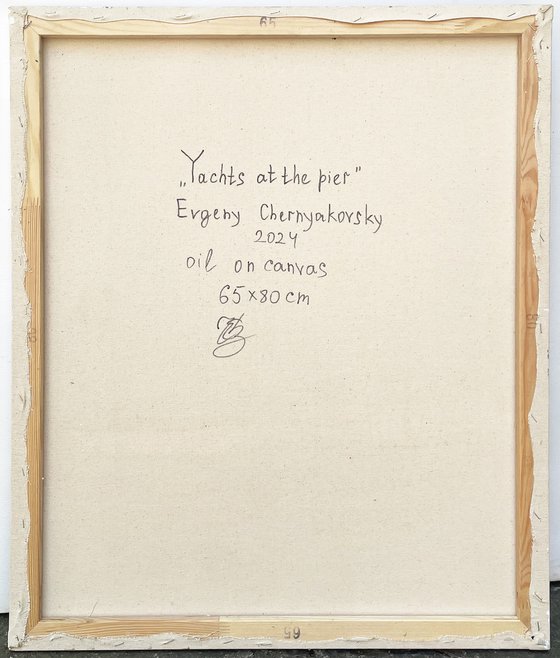 ""Yachts at the pier"