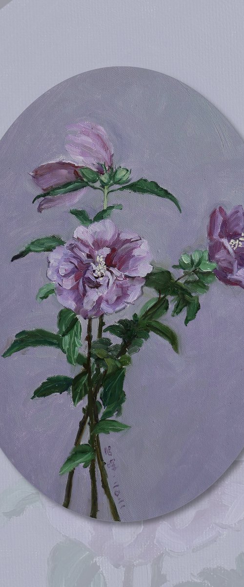 purple flowers by Zhao Hui Yang