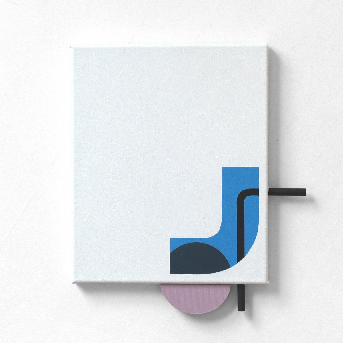 Geometric Abstract Acrylic Painting By Martin Singer, 12 X 14", Jot-22, Original Artwork