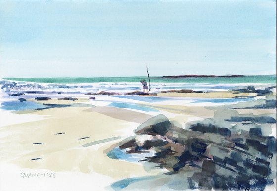 Beach Fisherman Sketch