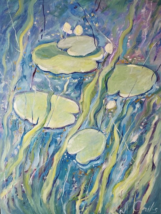Lilies in the Style of Monet
