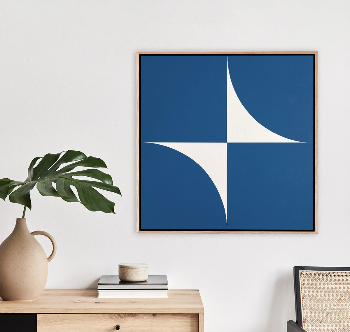 Geometric Abstract Acrylic Painting By Liam Roberts, 25 X 25", Notion, Original Artwork