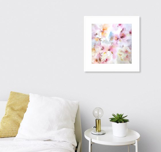 Delicate abstract flowers
