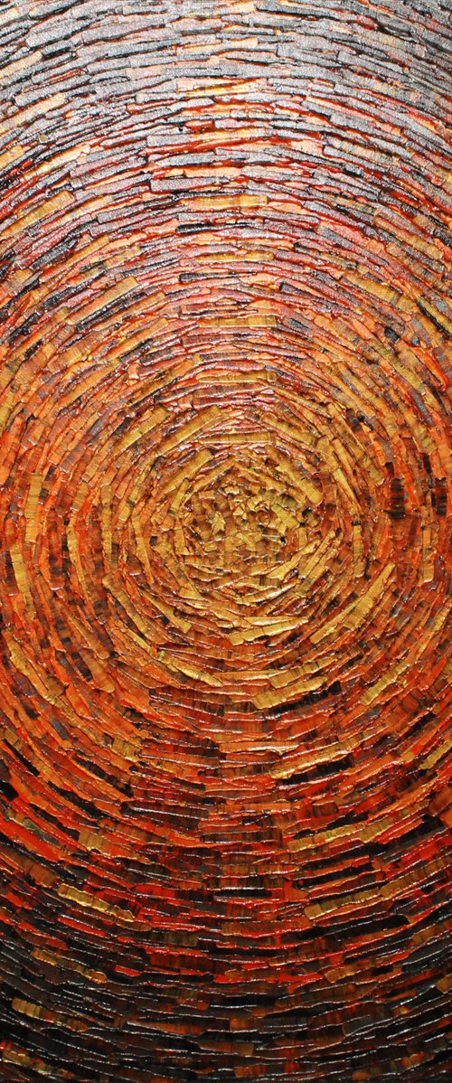Large shine graphite red gold colors by Jonathan Pradillon