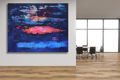 EXTRA LARGE  ABSTRACT PAINTING 235x190 " Some of My Stars" by Veljko  Martinovic