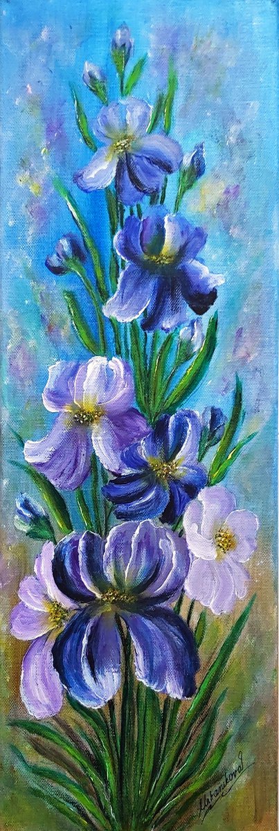 Irises 3.. by Emilia Urbanikova