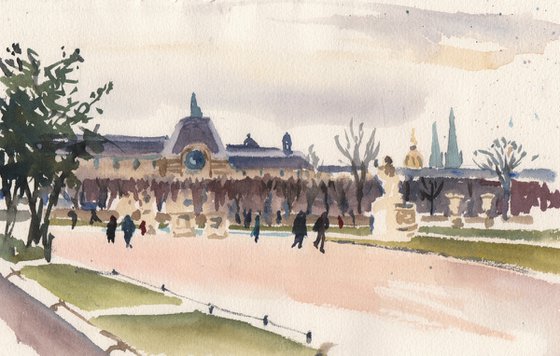 The Tuileries Garden in February