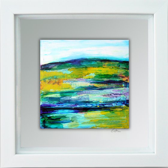 Framed ready to hang original abstract - abstract landscape #3