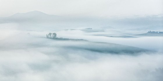 Island in the fog II. - Landscape in Tuscany - Limited edition 1 of 5