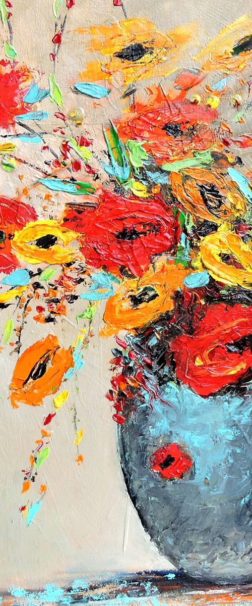 Bouquet in Red and Yellow by Veta  Barker