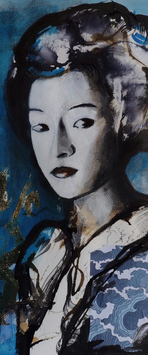 Ink portrait 5 by Marina Del Pozo