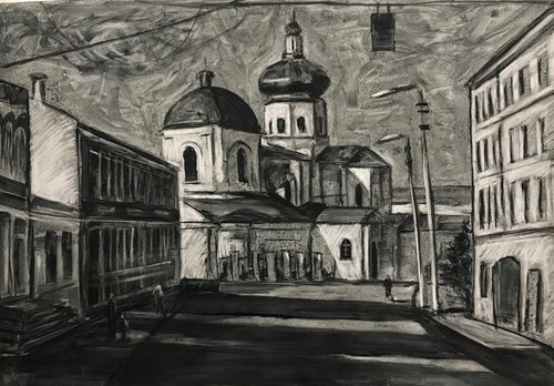 Church of Nikola Pritisk in Kiev by Kateryna Krivchach