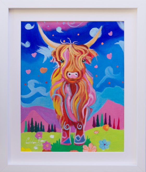 Whimsical Highland Cow