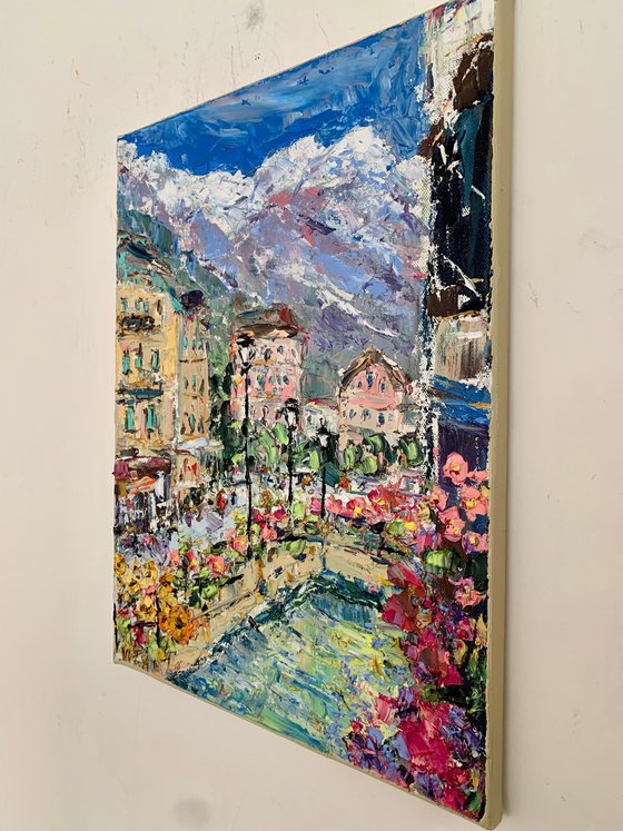 Chamonix town in France