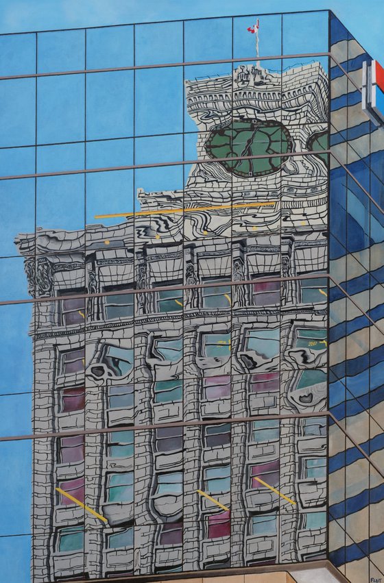 Vancouver Block Building Reflection