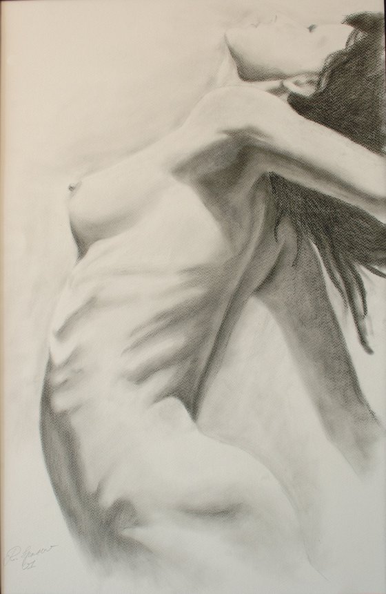 Nude study. Charcoal.