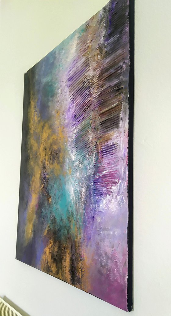 Angels Wind's 80x 100 cm Abstract Textured Painting