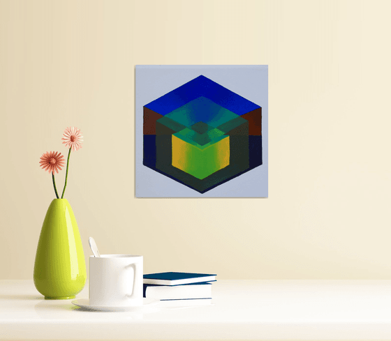 blue corner cube