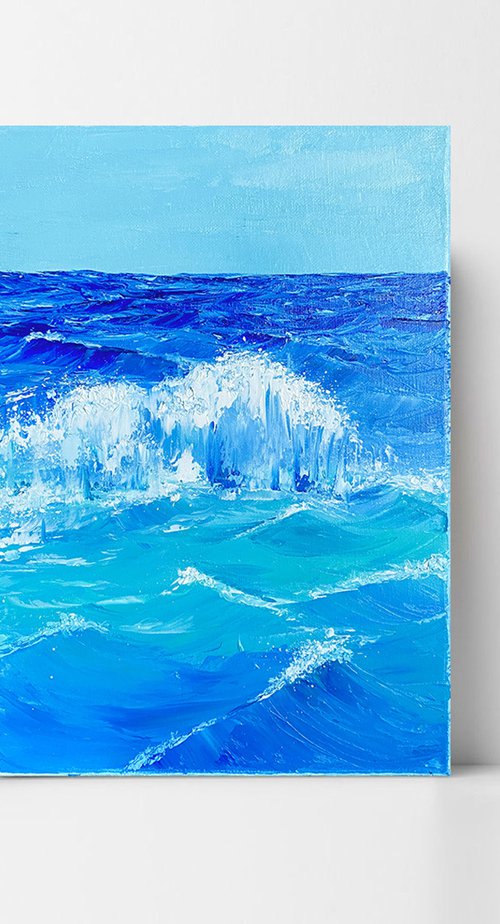 Foamy Wave, 25 х 35 cm, oil on canvas by Marina Zotova