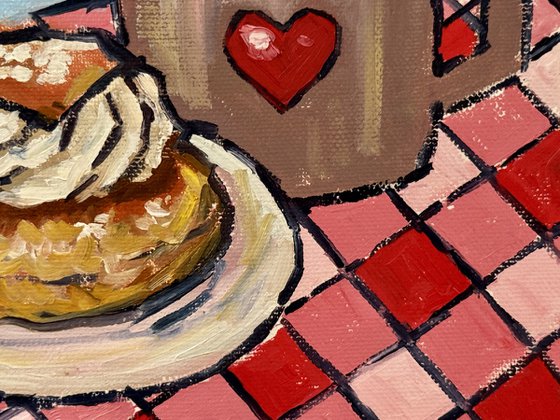 Coffee and semla bun