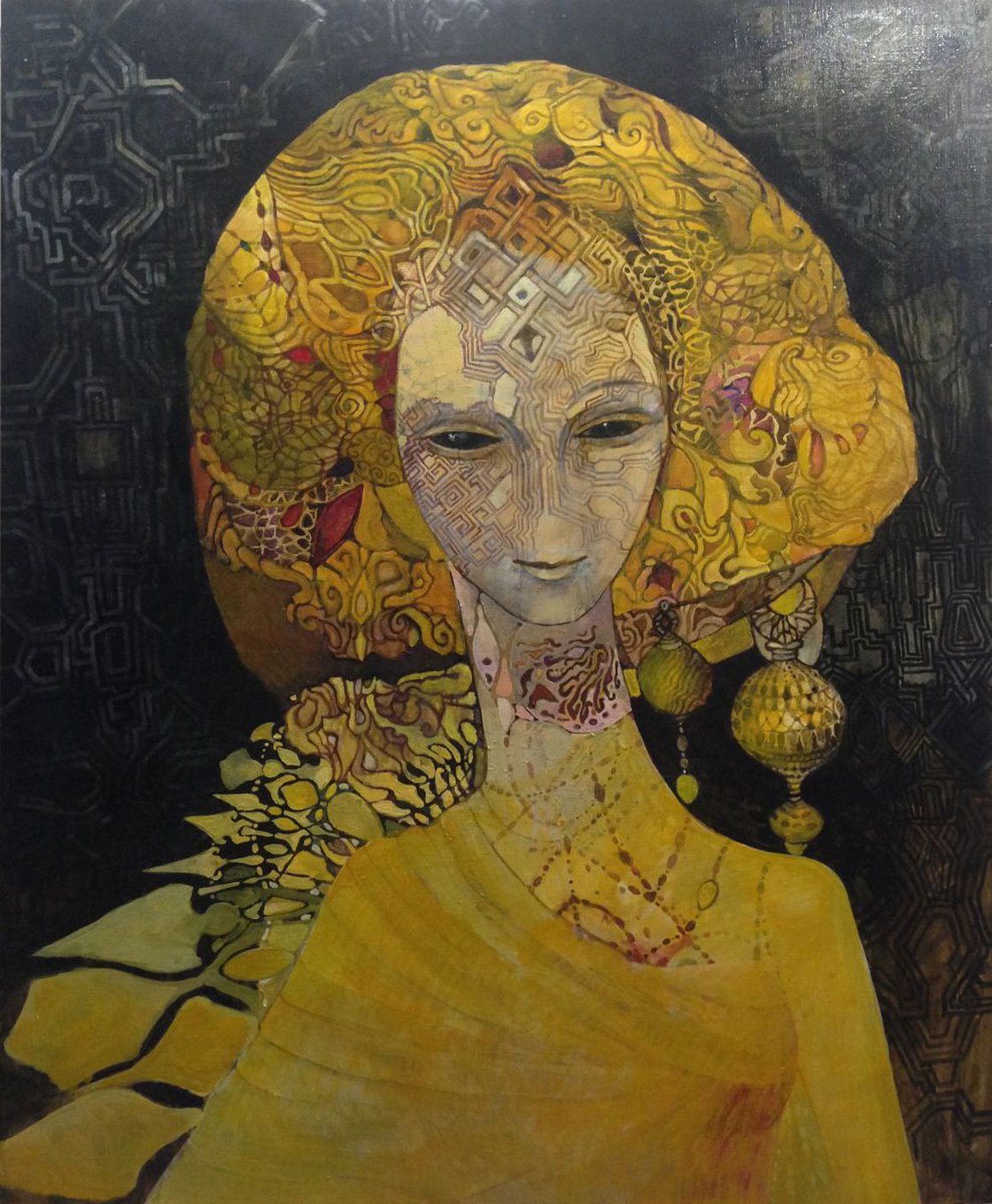 Goddess Golden-yellow Tara Oil painting by Olga Zelinska | Artfinder