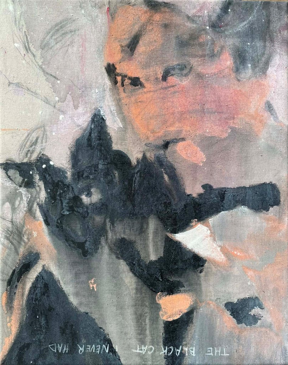 The Black Cat By Gela Mikava, 16 X 20, Artwork For Sale On Artfinder