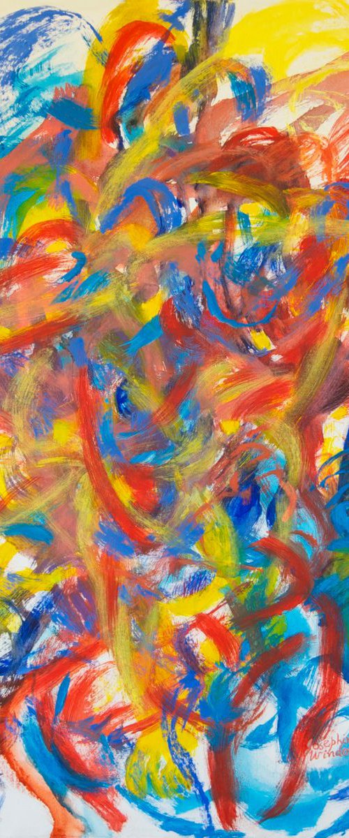 Bright Confident Woman Dances by Josephine Window