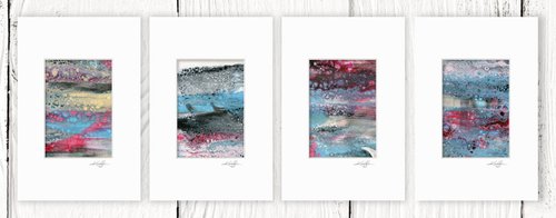 Abstract Dreams Collection 8 - 4 Small Matted paintings by Kathy Morton Stanion by Kathy Morton Stanion